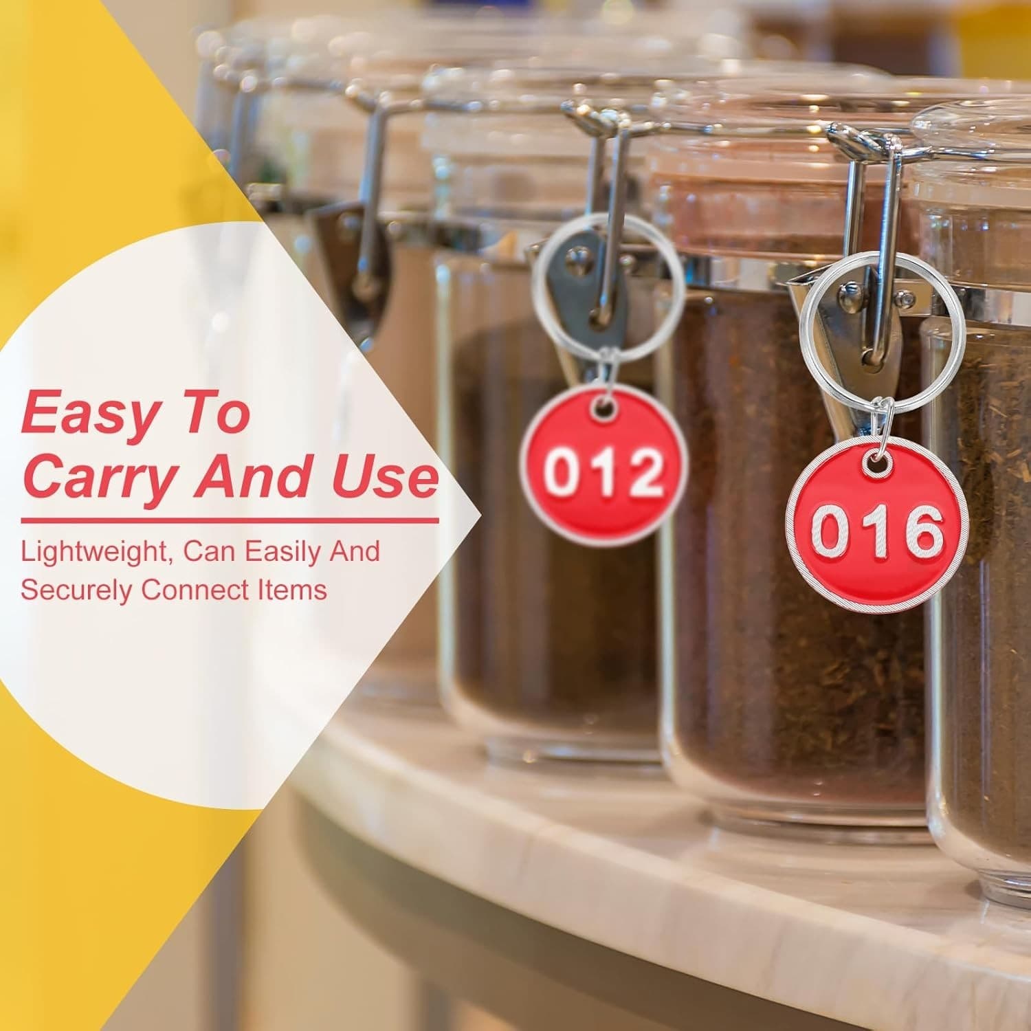 50 Red Round Key Tags – Numbered 151–200 – Durable Metal ID Tags – Buy Now! - Thumbnail 17