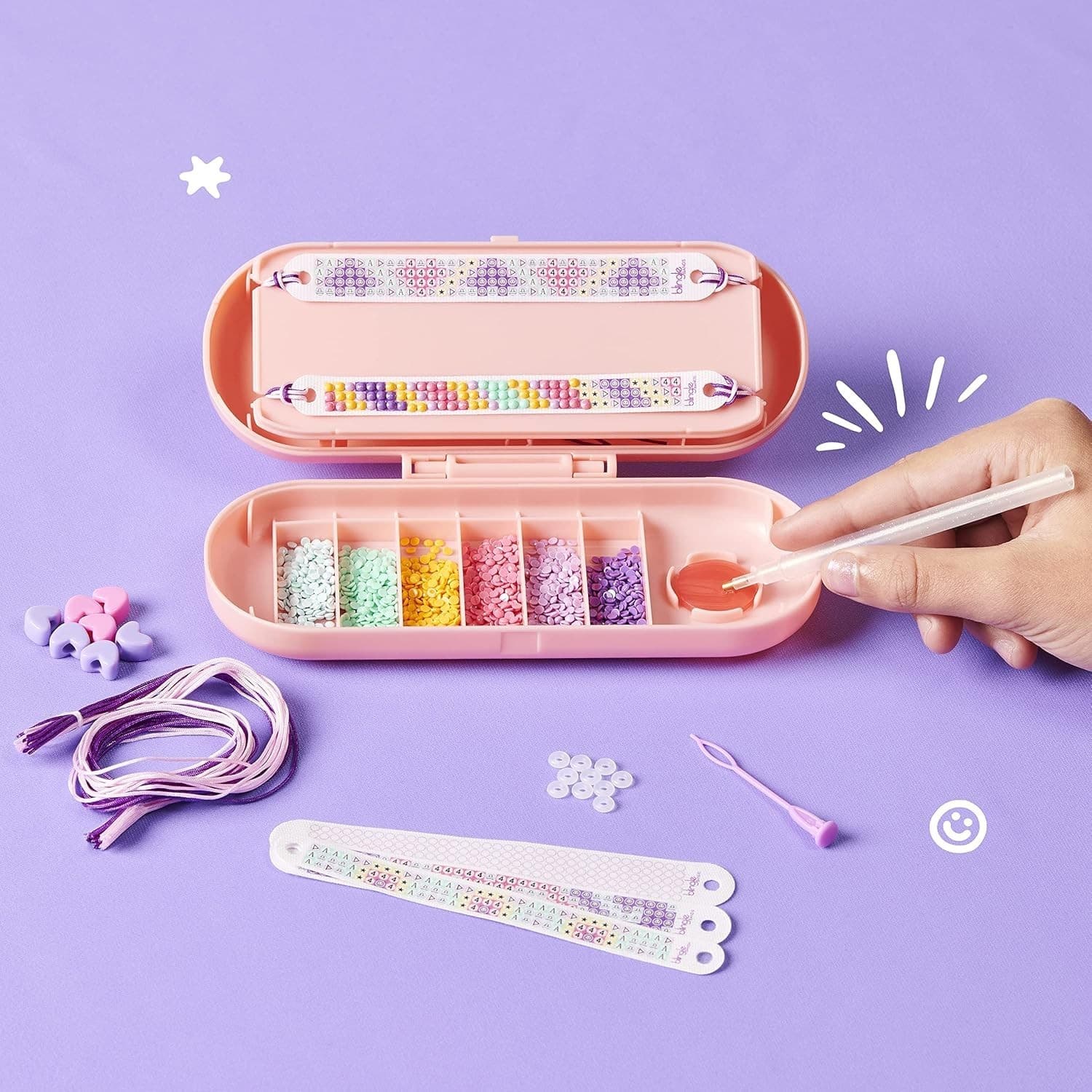 Blingles Bands DIY Gem Friendship Bracelet Kit Starter Pod Makes 5 Bracelets - Thumbnail 9