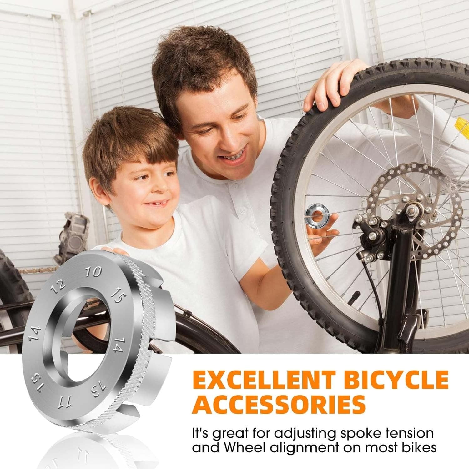 2x Bike Spoke Wrench Tool – 6 Size 10–15g Nipples – Durable & Compact - NEW! - Thumbnail 6