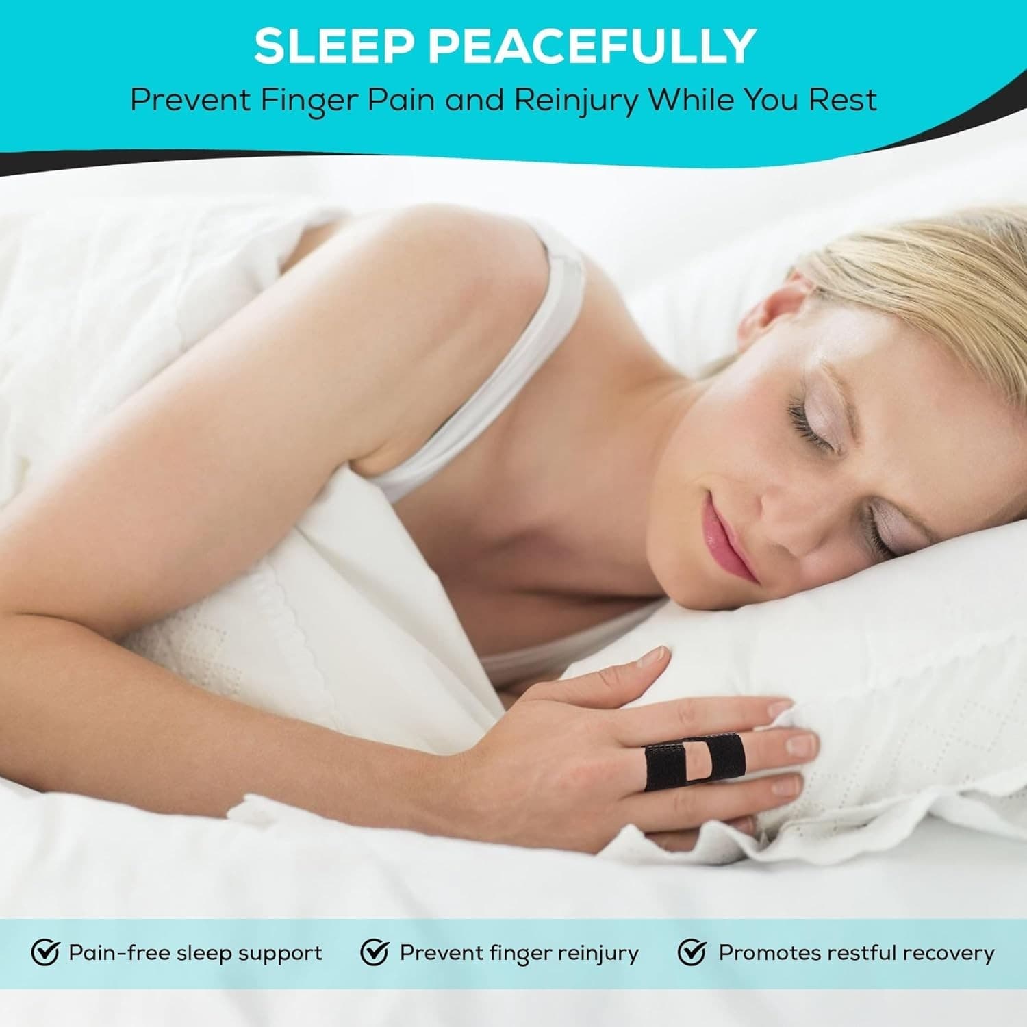 3 Finger Braces | Immobilizer for Broken Fingers | Breathable, Adjustable - Thumbnail 11