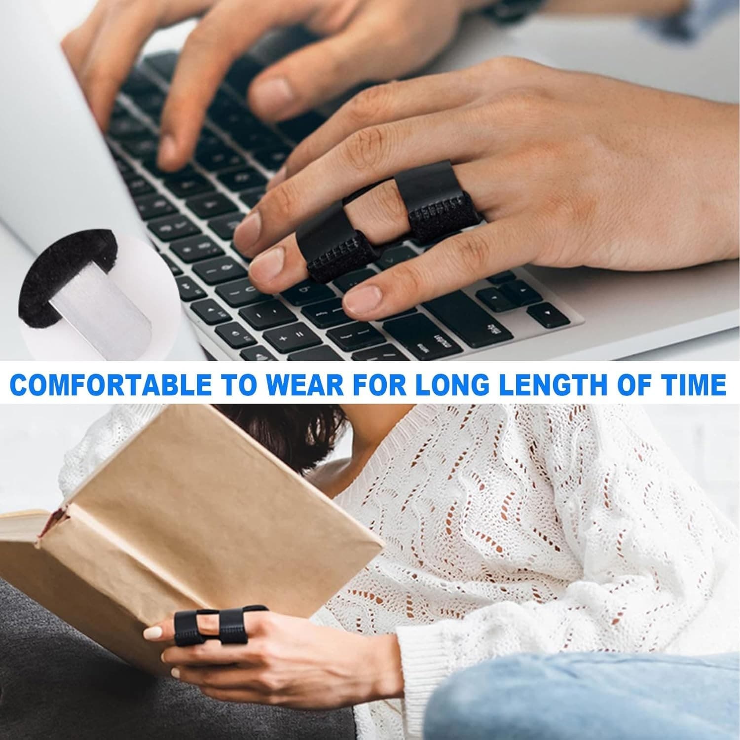 3 Finger Braces | Immobilizer for Broken Fingers | Breathable, Adjustable - Thumbnail 12