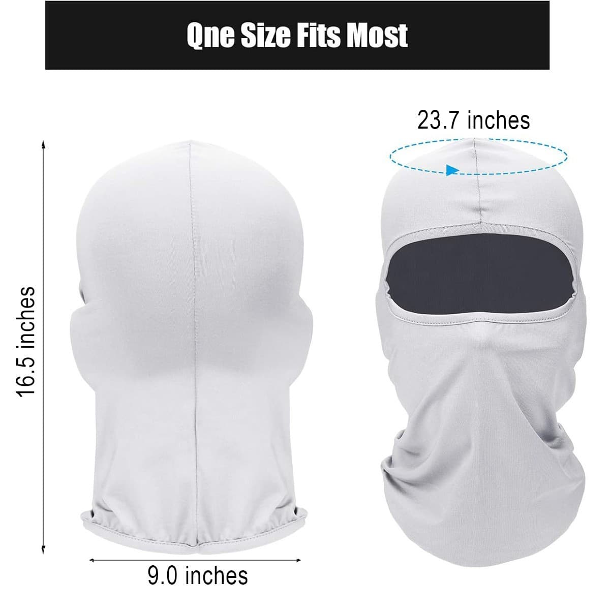 Balaclava Ski Mask | Red w/Black Trim | UV Shield | Unisex | Summer Cooling - Thumbnail 2