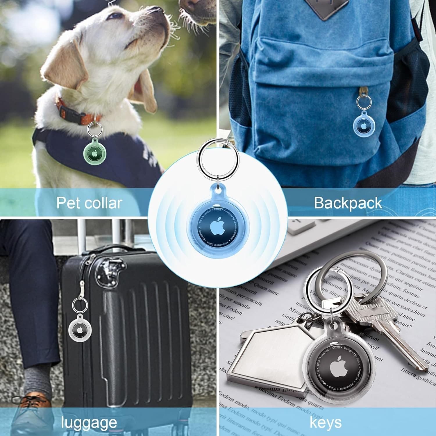 4 Smart Tag Holders: Soft, Waterproof, and Shockproof for Pets Keys Valuables - Thumbnail 6
