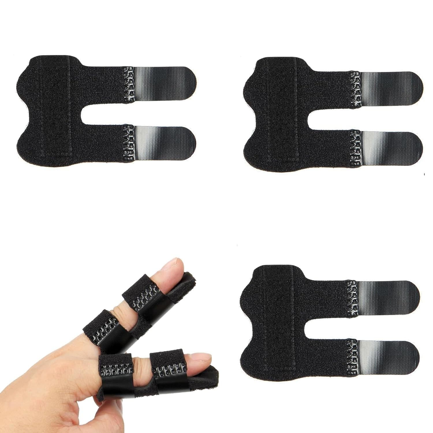 3 Finger Braces | Immobilizer for Broken Fingers | Breathable, Adjustable - Thumbnail 9
