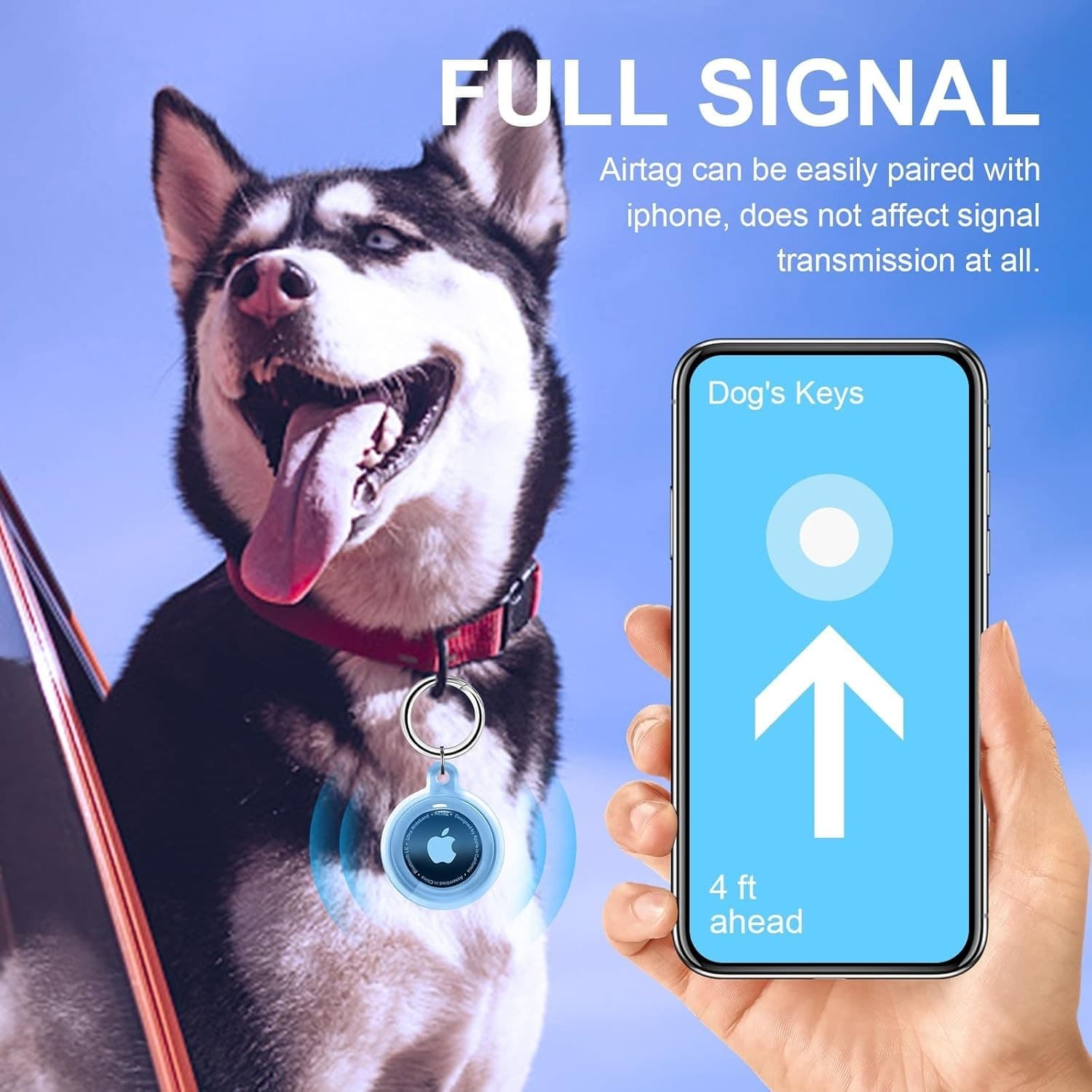 4 Smart Tag Holders: Soft, Waterproof, and Shockproof for Pets Keys Valuables - Thumbnail 4