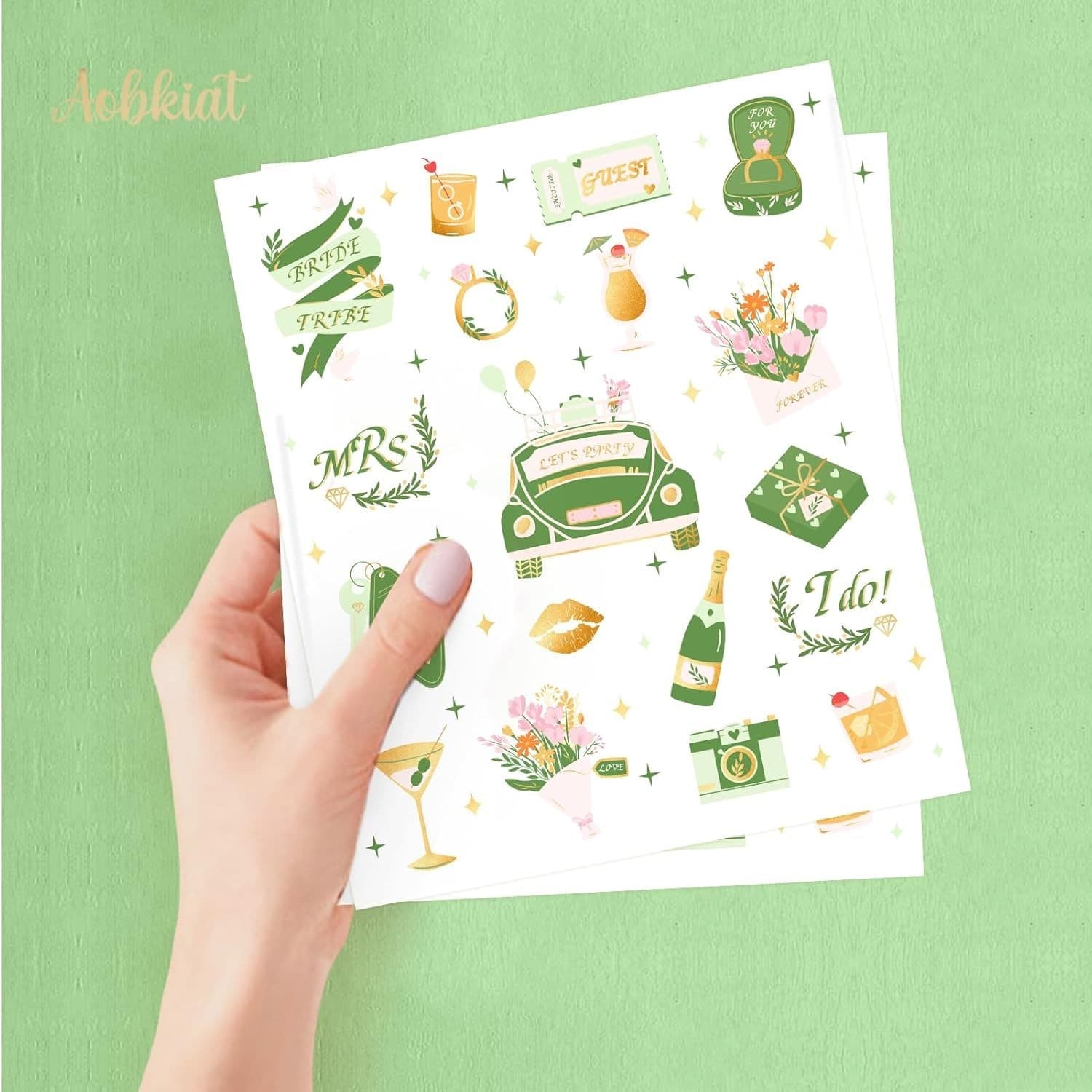 Bachelorette Party Temporary Tattoos – Bride Tribe Gold & Silver Fun Favors - Thumbnail 6