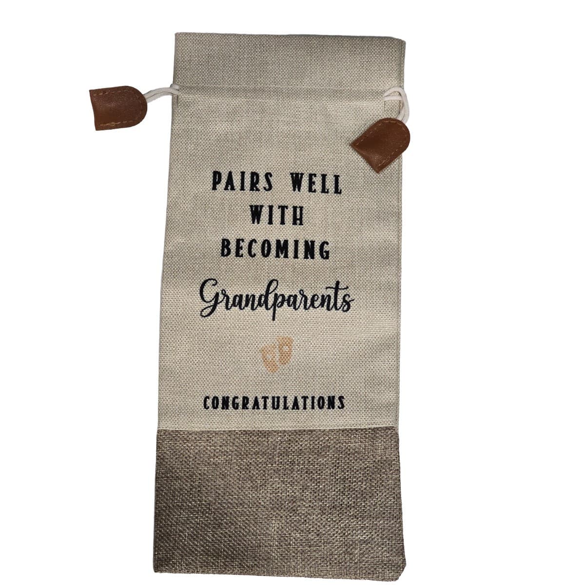 Becoming Grandparents Wine Bag – Funny Baby Shower Gift Idea