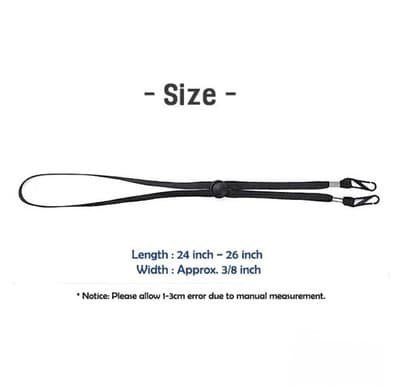 Black Mask Lanyards – 3PK Adjustable Strap for Adults & Kids – Ear Saver – NEW! - Thumbnail 2