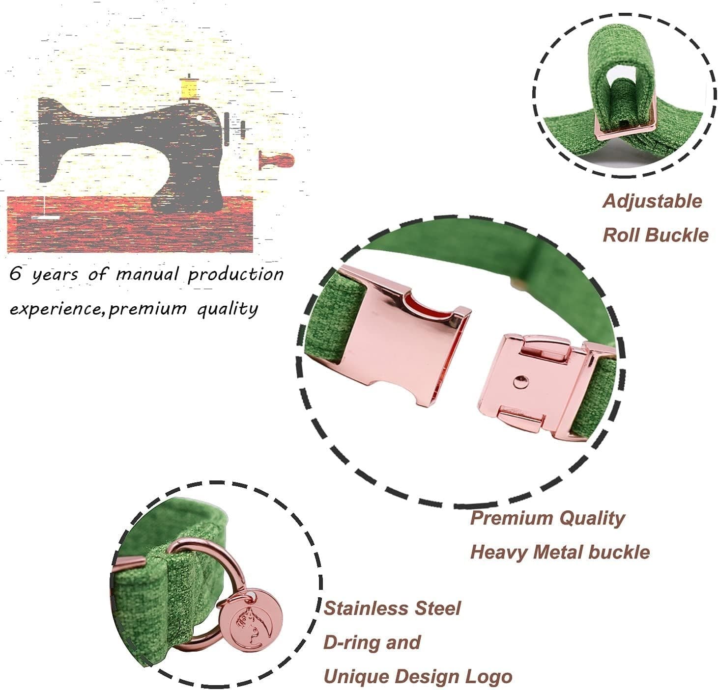 DOGWONG Cotton Dog Collar | Durable, Adjustable, Eco-Friendly | NEW Fast Ship! - Thumbnail 2