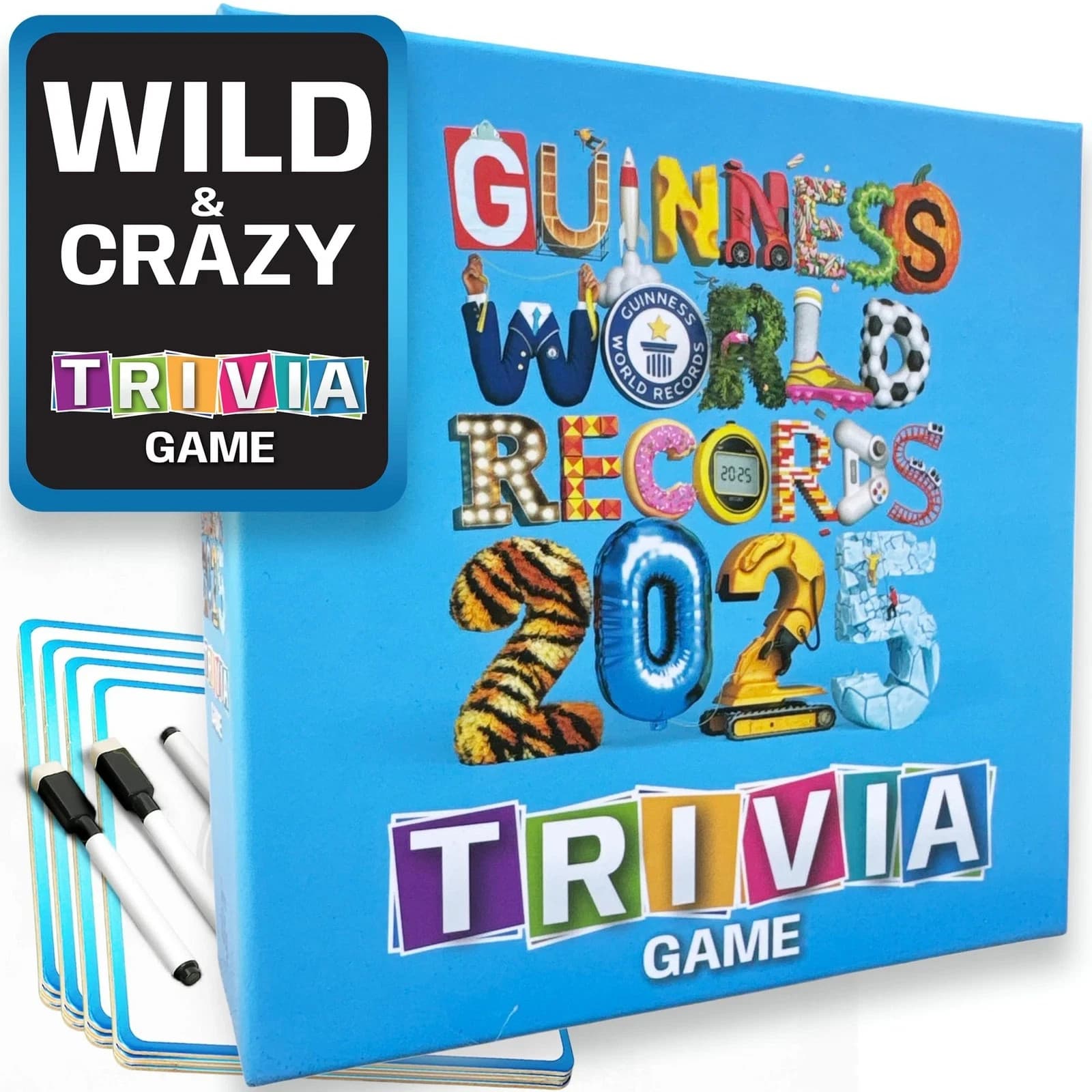 Guinness World Records 2025 Trivia Game Fun Family Party Board Game Xmas Gift