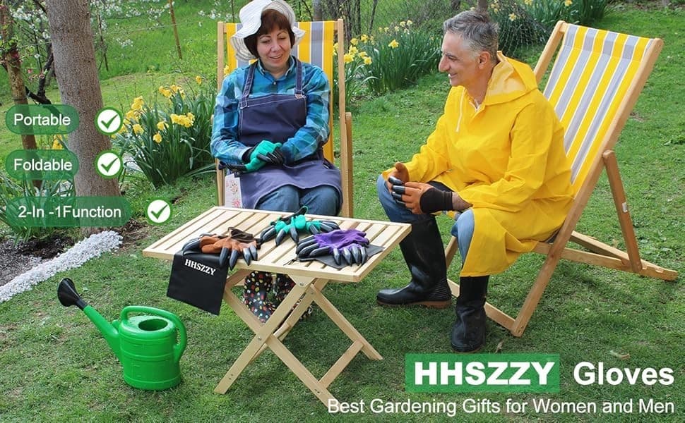 Garden Gloves w/ Claws & Storage Bag – Green – Waterproof, Dig Fast – 3 Pairs - Thumbnail 12