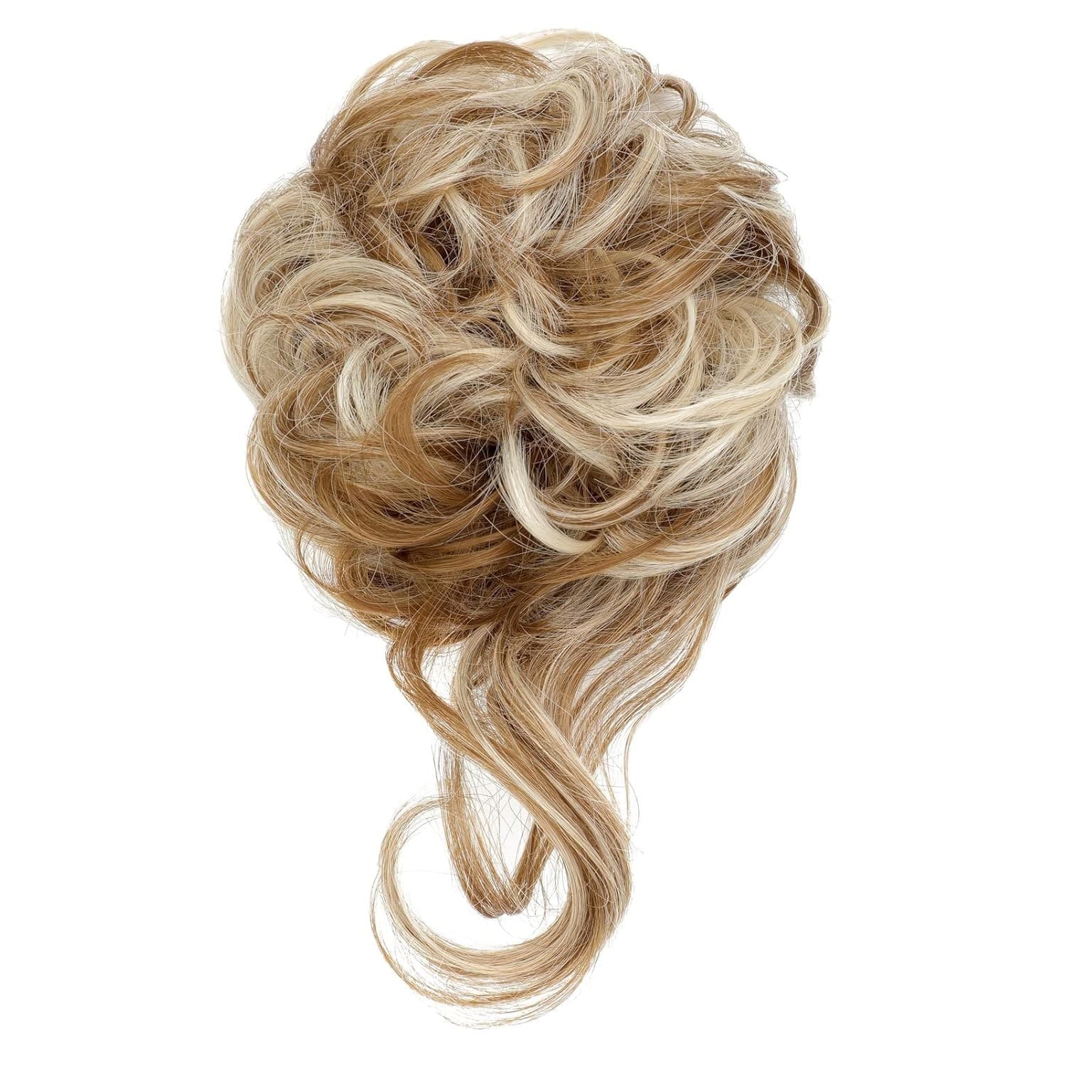 Hair Scrunchie Bun Extension Ginger Brown Mix Blonde - Thumbnail 4
