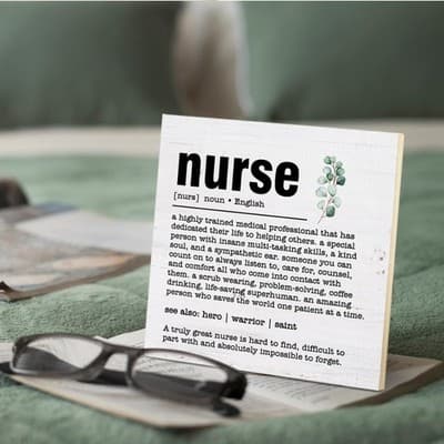 Nurse | Rustic Wood Desk Sign 5x5 | Desk Decor | Gift Idea | NEW! - Thumbnail 5