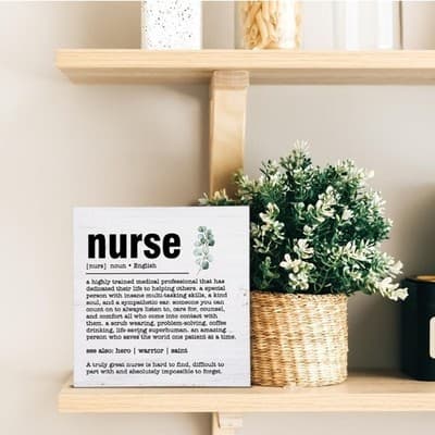 Nurse | Rustic Wood Desk Sign 5x5 | Desk Decor | Gift Idea | NEW! - Thumbnail 6