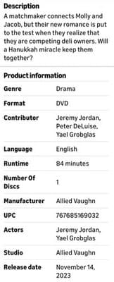 Hanukkah on Rye (DVD, 2022) - Thumbnail 2