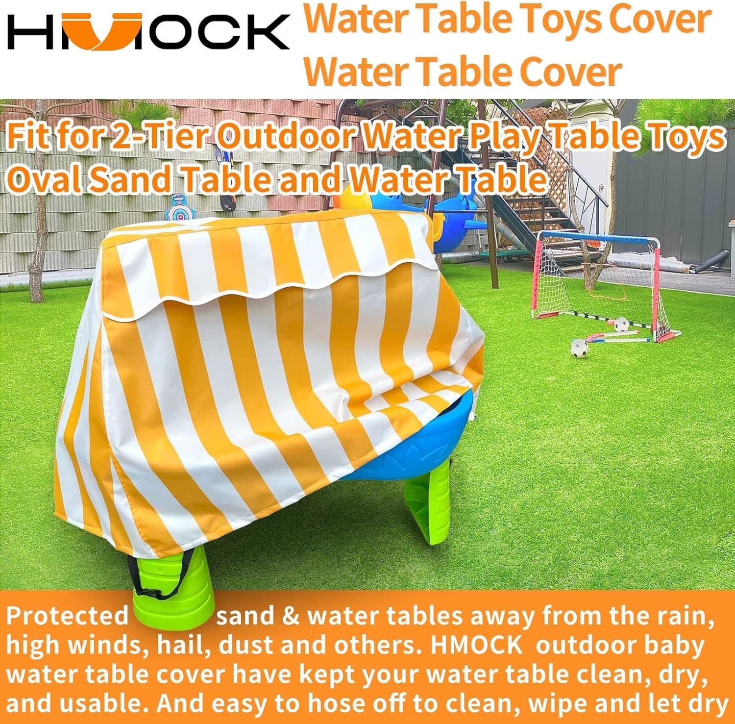 Kids Water Table Cover | Fits Rain Showers Splash Pond | 37"x25" | Yellow - Thumbnail 4