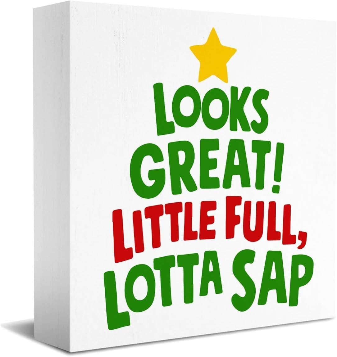 Looks Great!| Rustic Wood Desk Sign 5x5 | Desk Decor | Gift Idea | NEW!