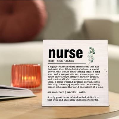 Nurse | Rustic Wood Desk Sign 5x5 | Desk Decor | Gift Idea | NEW! - Thumbnail 2