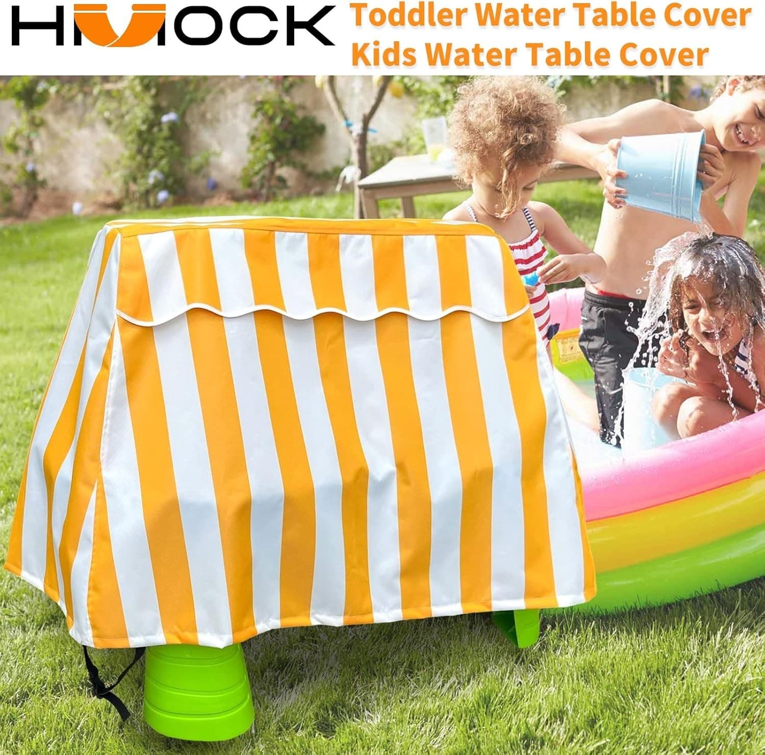 Kids Water Table Cover | Fits Rain Showers Splash Pond | 37"x25" | Yellow - Thumbnail 5