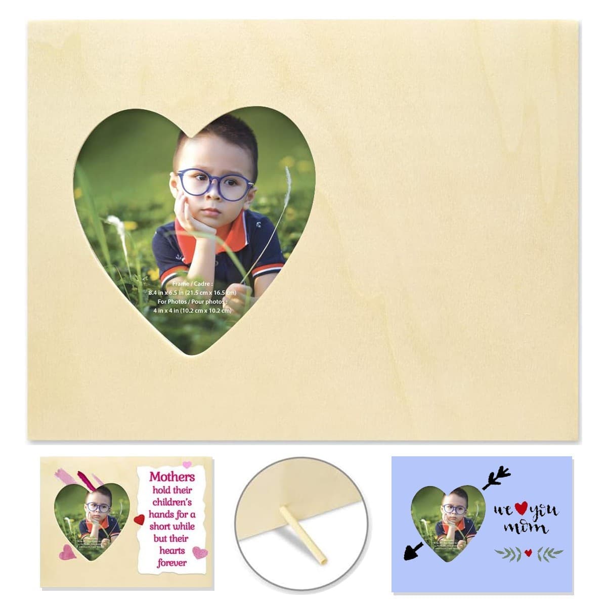 Rustic Heart Frame – DIY Wood Decor – Tabletop Display – Paint & Decorate