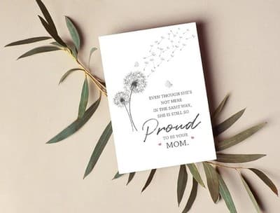 Mother Loss Sympathy All Occasion Card - She Is Still So Proud to Be Your Mom - Thumbnail 5