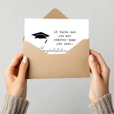 Funny Graduation Card Smarter Than You Look With Envelope and Sticker - Thumbnail 5