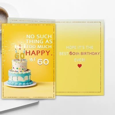 Funny 60th Birthday Card Gifts for Women Or Men - Thumbnail 3