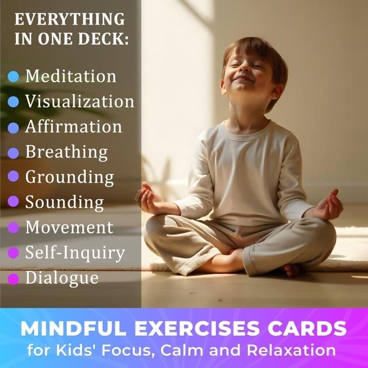 Mindfulness Affirmation Cards for Kids – 65 Pack – Anxiety Relief & Self-Esteem - Thumbnail 5