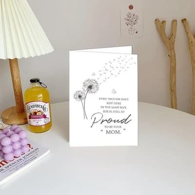 Mother Loss Sympathy All Occasion Card - She Is Still So Proud to Be Your Mom - Thumbnail 4