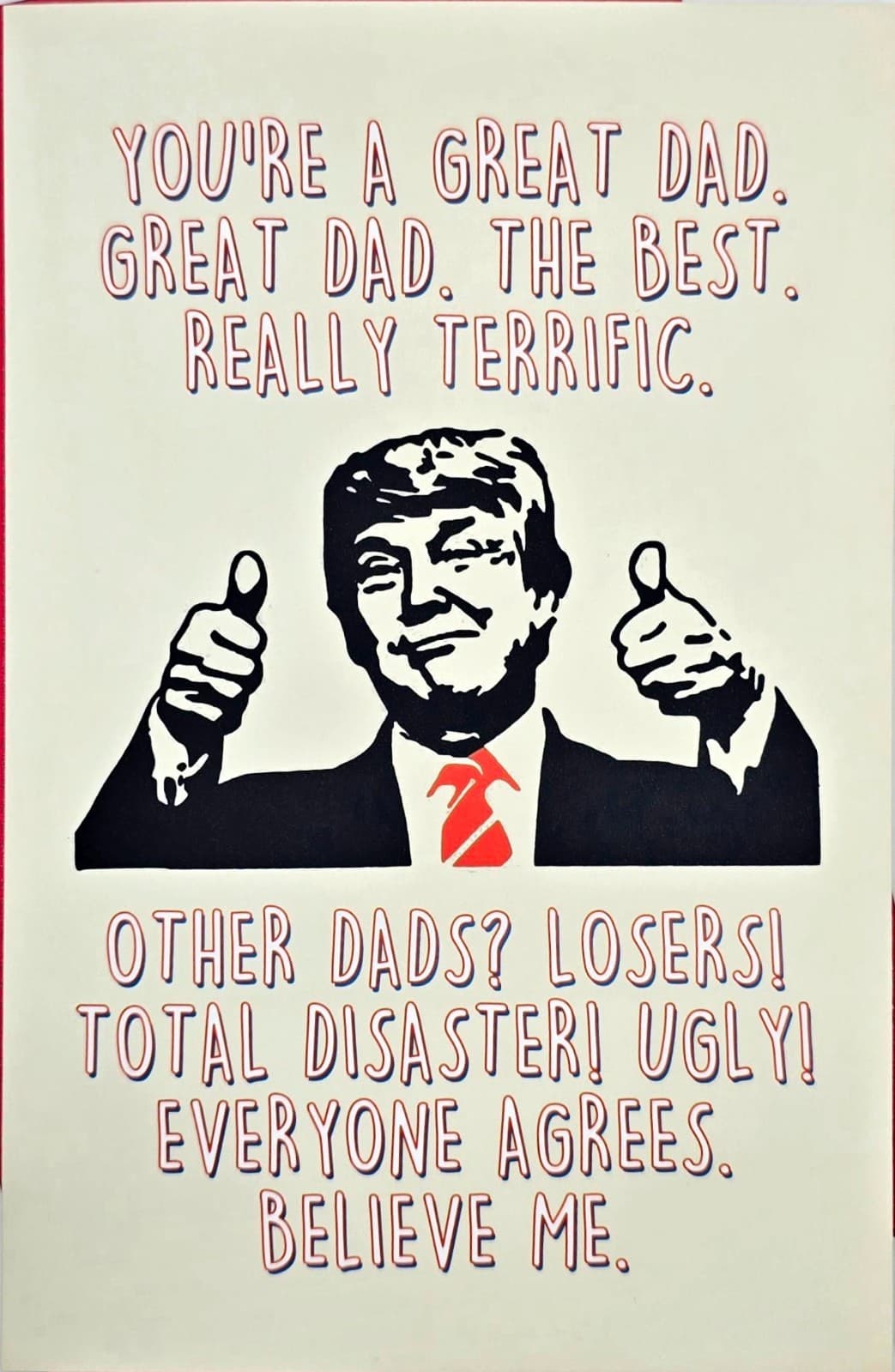 Funny Trump Greeting Card – Cartoon Design – Blank Inside – Great Dad - NEW!