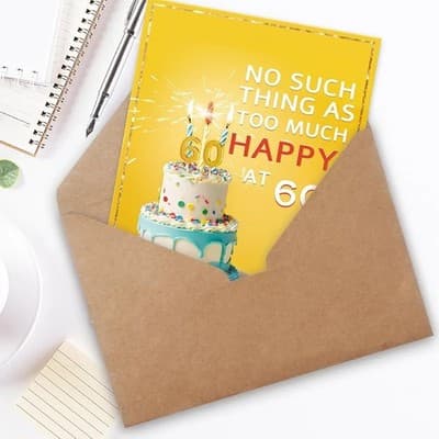 Funny 60th Birthday Card Gifts for Women Or Men - Thumbnail 4