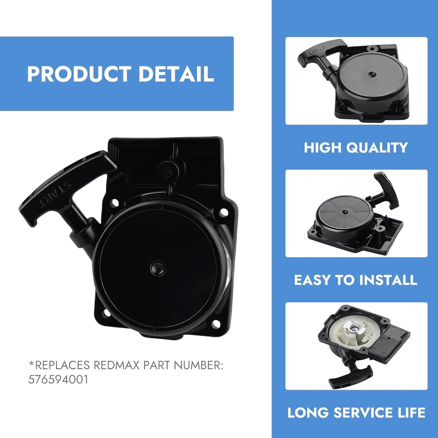 Recoil Starter 576594001 for Redmax & Jonsered Backpack Blowers – Easy Install! - Thumbnail 4