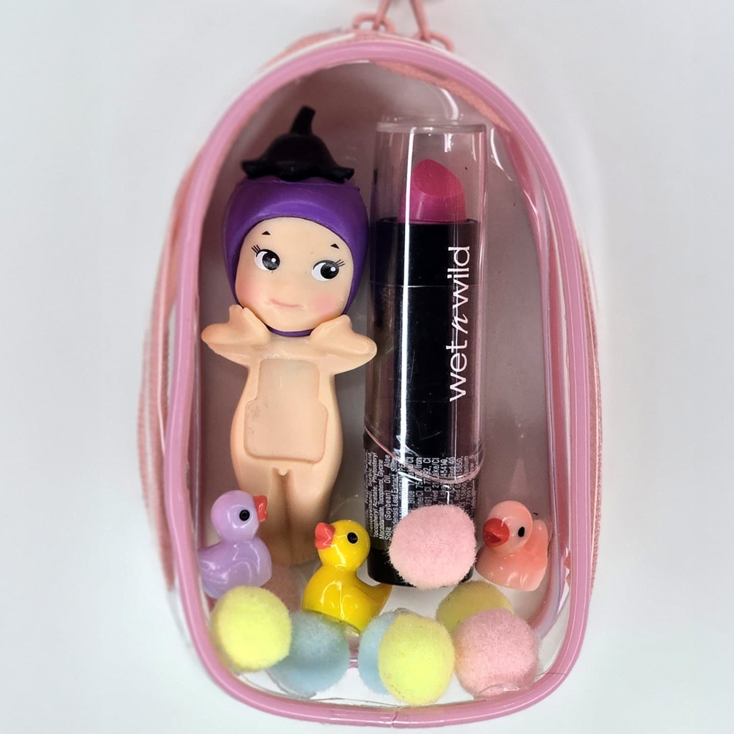 Fanmade Mini Angel Collectible Charm Set – Cute Phone Accessory – Eggplant - Thumbnail 2