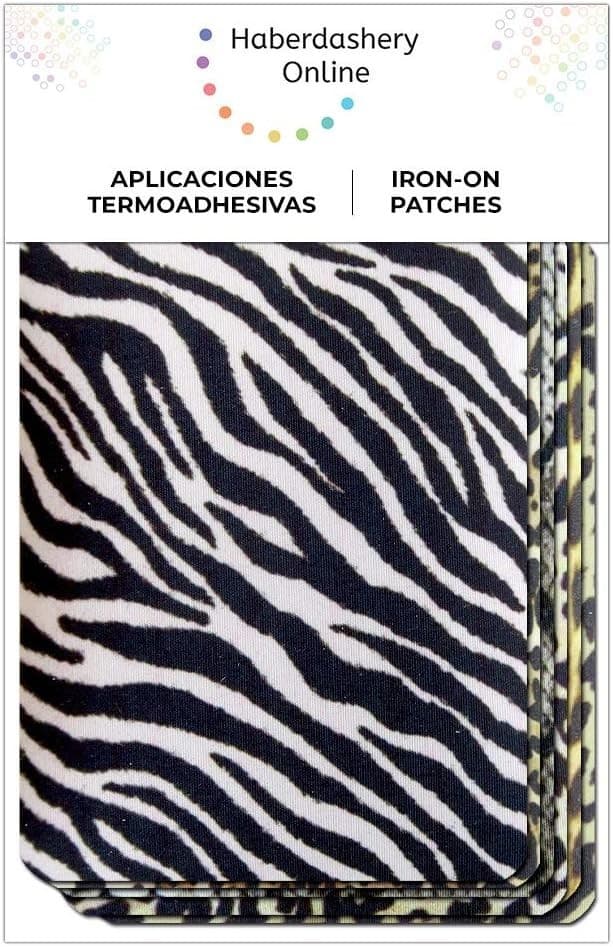Iron-On Patches 12 Pack Animal Fur Pattern DIY Clothing Repair Appliques - NEW!