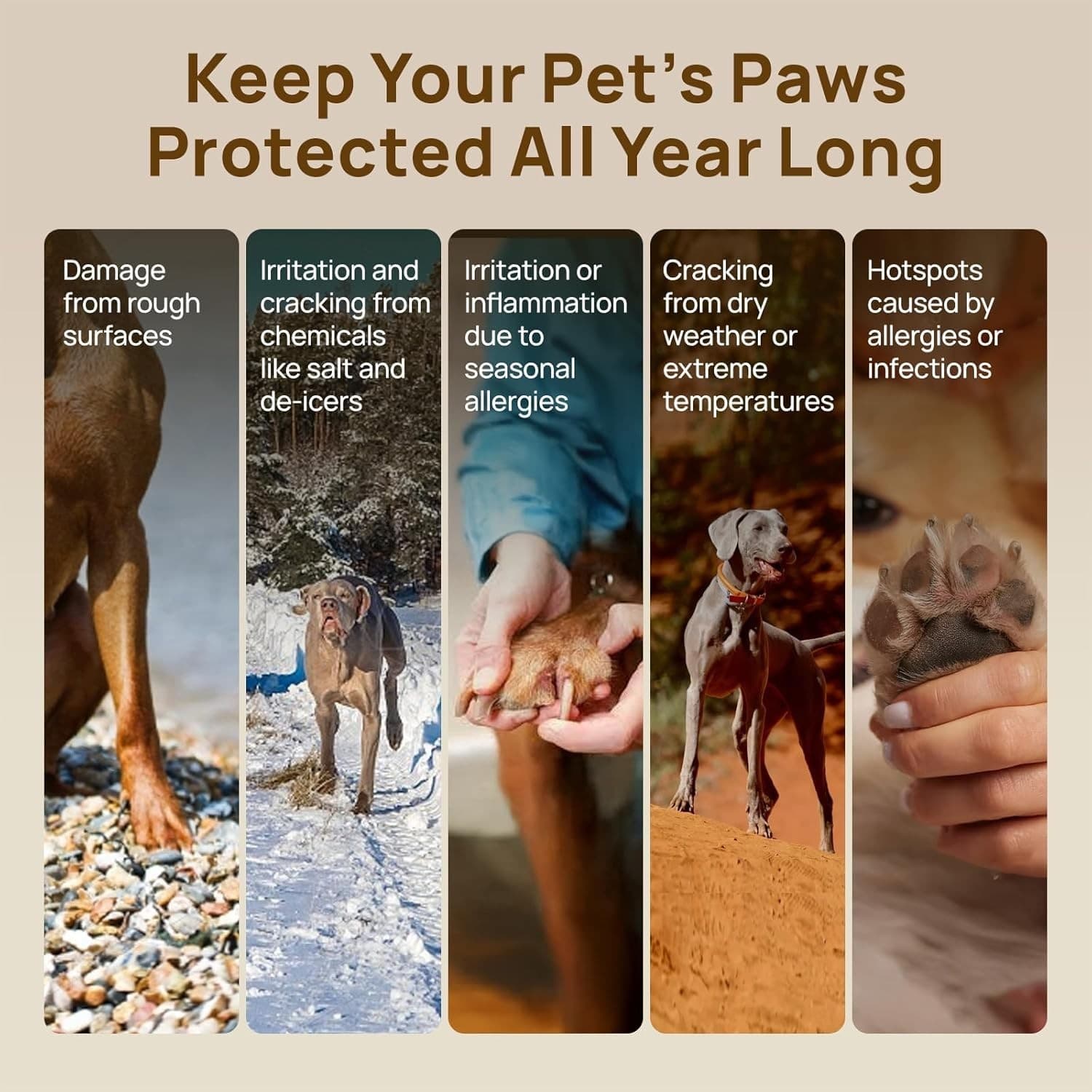 HICC PET Dog Paw Balm 0.53oz | Lick-Safe | Heals Cracked Paws | Cats Too - Thumbnail 6