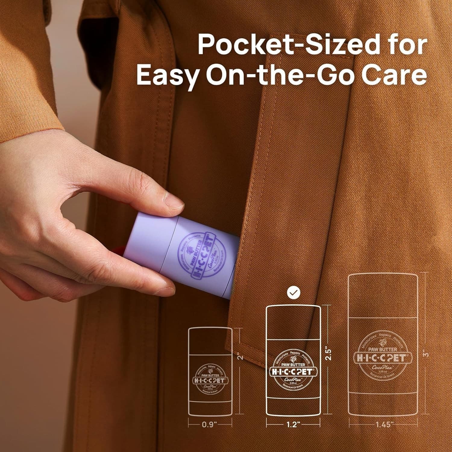 HICC PET Dog Paw Balm 0.53oz | Lick-Safe | Heals Cracked Paws | Cats Too - Thumbnail 9