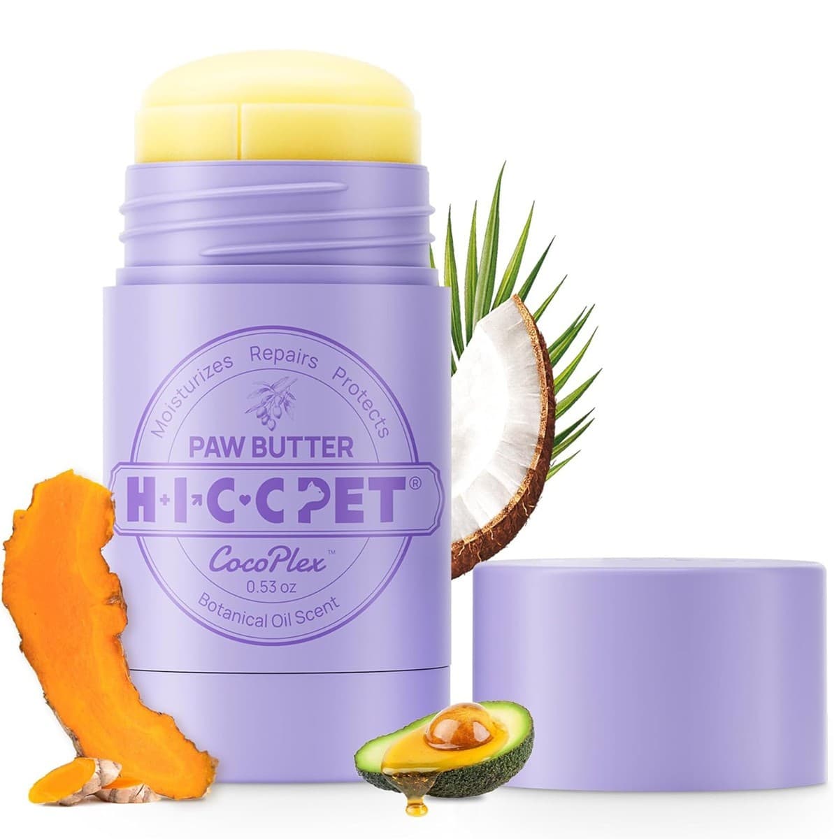 HICC PET Dog Paw Balm 0.53oz | Lick-Safe | Heals Cracked Paws | Cats Too