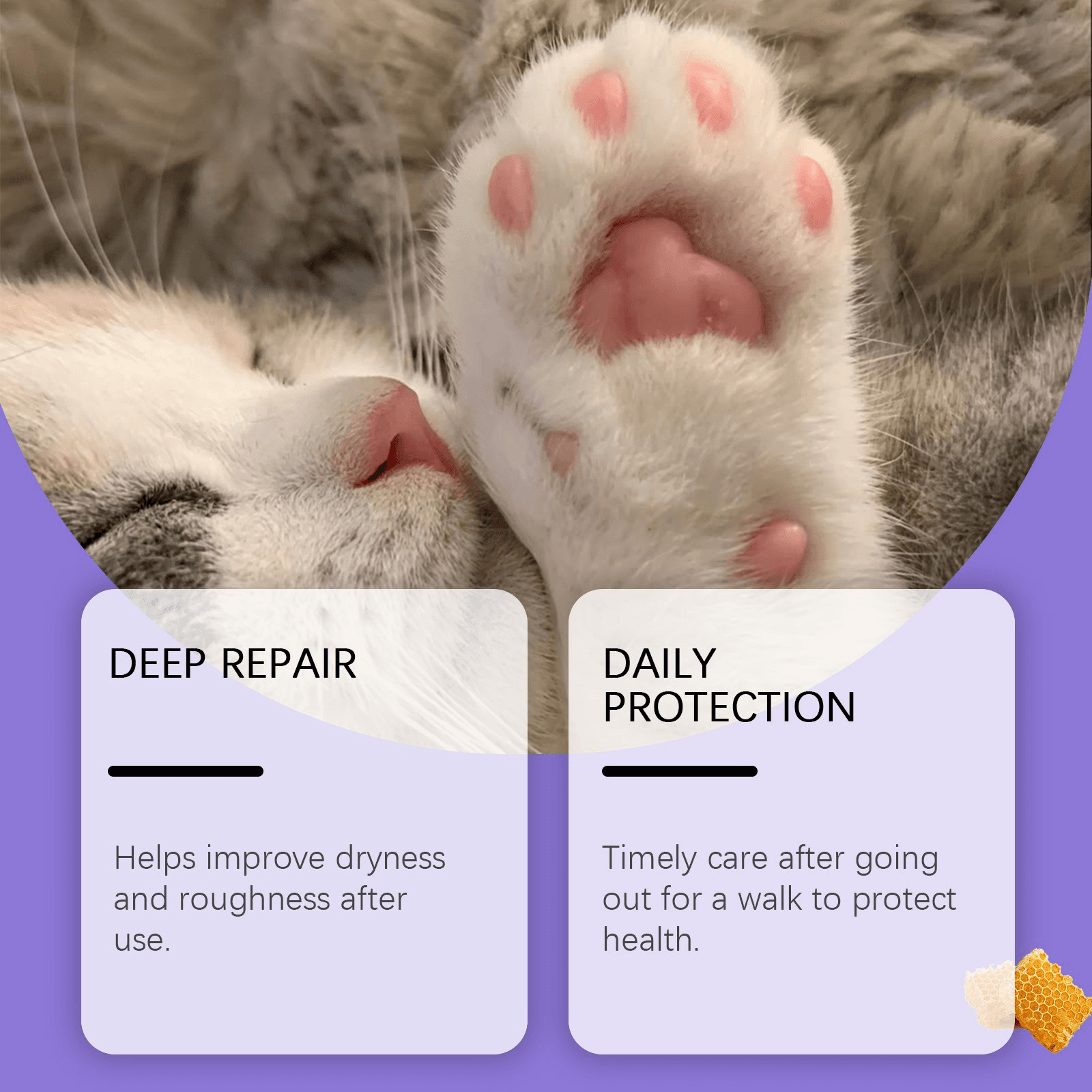 HICC PET Dog Paw Balm 0.53oz | Lick-Safe | Heals Cracked Paws | Cats Too - Thumbnail 4