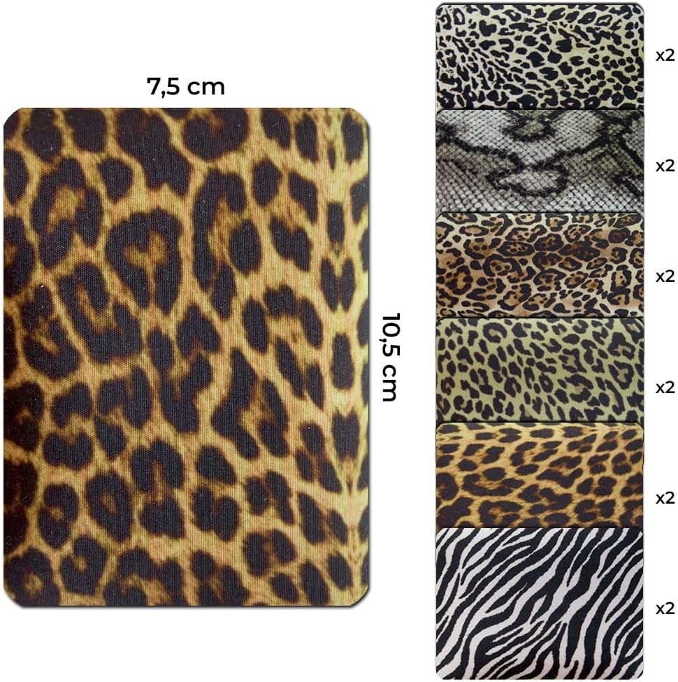 Iron-On Patches 12 Pack Animal Fur Pattern DIY Clothing Repair Appliques - NEW! - Thumbnail 3