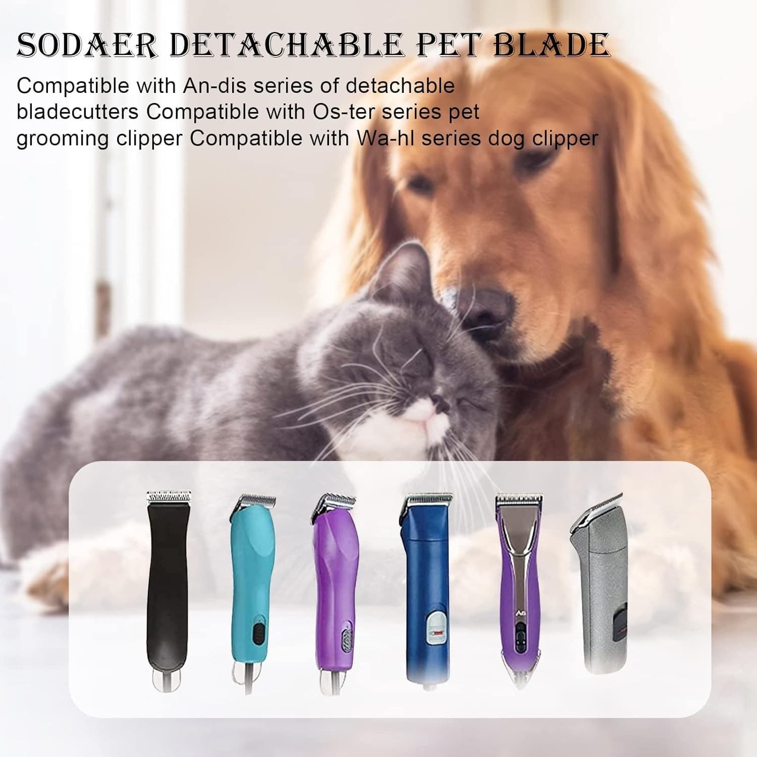 Sodaer X 10 Blade PET DOG CAT Grooming - Fit Oster, Andis AG, Many Wahl Clipper - Thumbnail 3