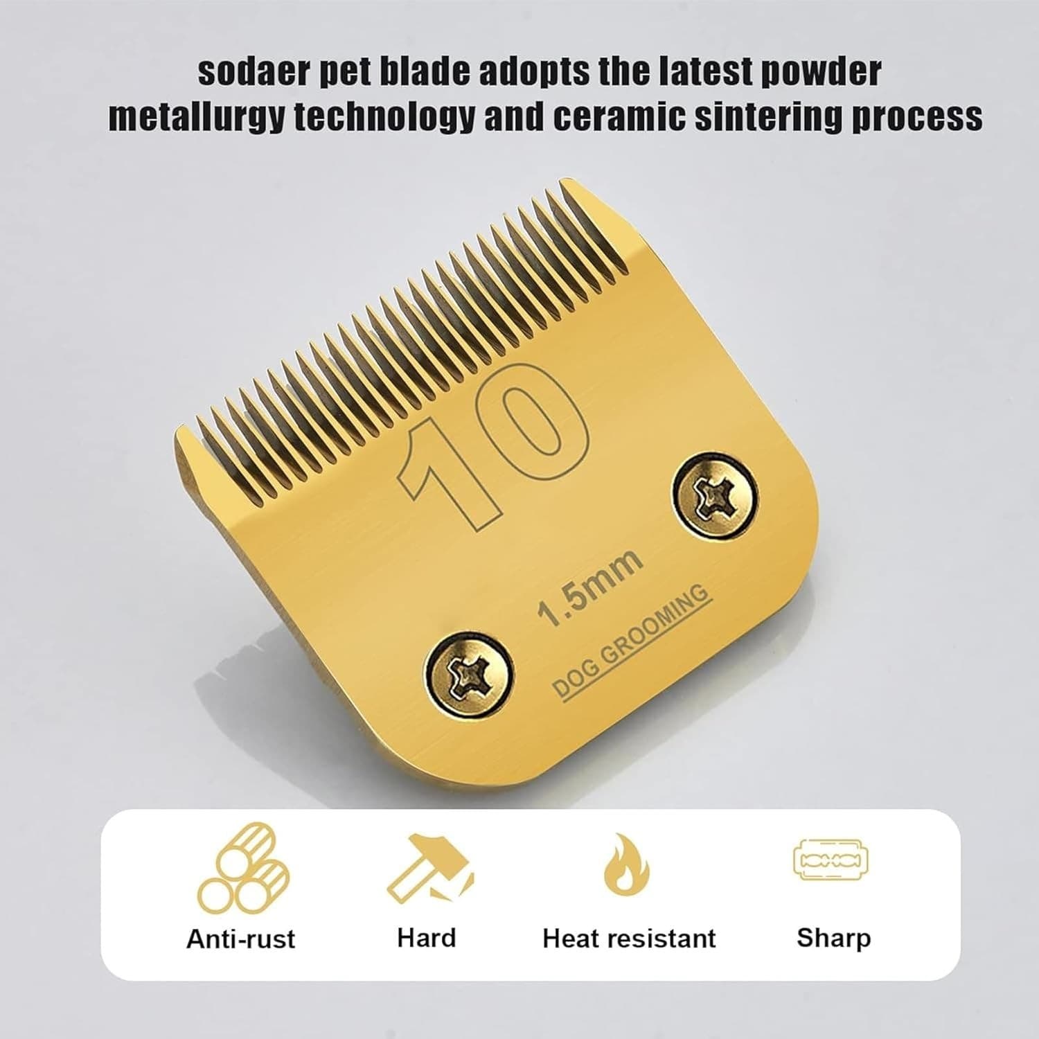 Sodaer X 10 Blade PET DOG CAT Grooming - Fit Oster, Andis AG, Many Wahl Clipper - Thumbnail 7