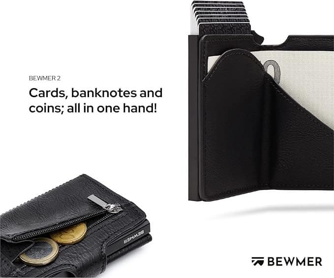 RFID Shielded Slim Credit Card Wallet Carbon Fiber Money Clip Gift Box Ready - Thumbnail 5