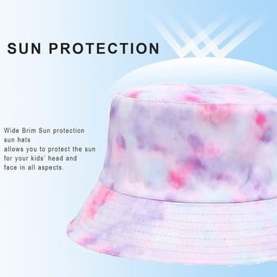 Kids Bucket Hat for Boys Girls Travel Holiday Beach Sun Hat for Ages 6+ - Thumbnail 4