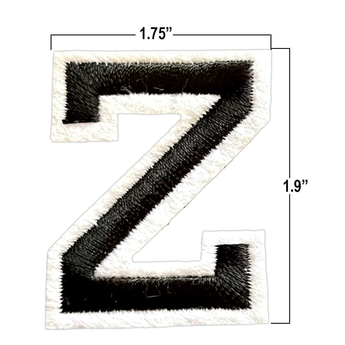 J. Carp Letter Z Iron-On Patches 2" Initial Alphabet Applique (8 Pcs) - NEW! - Thumbnail 2