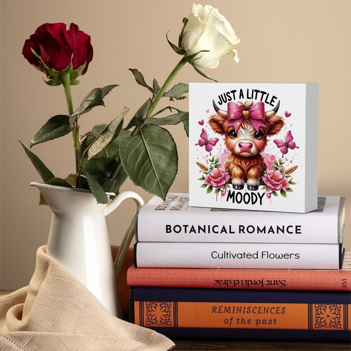 Spring Rabbit | Rustic Wood Desk Sign 5x5 | Desk Decor | Gift Idea | NEW! - Thumbnail 4