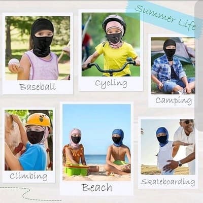 Children’s Cooling Balaclava Neck Gaiter UV Protection Outdoor Sports FAST SHIP - Thumbnail 4