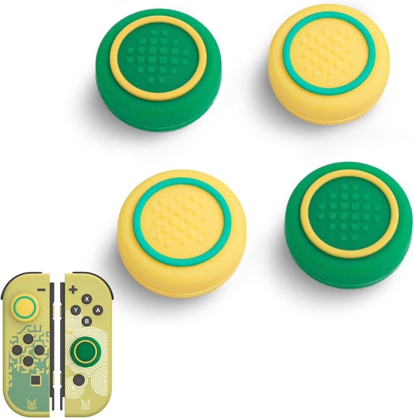 Switch Thumb Grips Zelda Tears of the Kingdom Edition Green Yellow