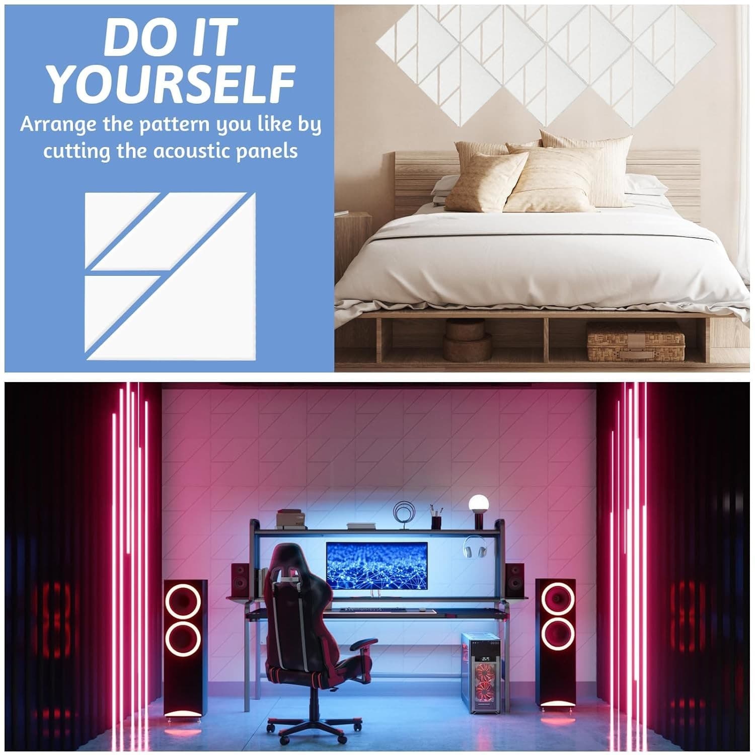 Sound Proof Foam Panels – Self-Adhesive Acoustic Treatment, New in Box - Thumbnail 5