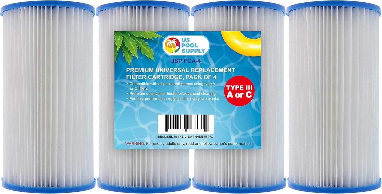 Universal Pool Filter Cartridge 4-Pack | Type A or C Filter Replacement | NEW!| - Thumbnail 3
