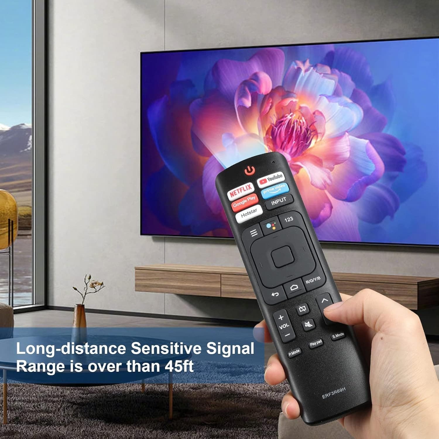 Universal IR Remote Control for Sharp Hisense Android Smart TV Replacement - Thumbnail 3